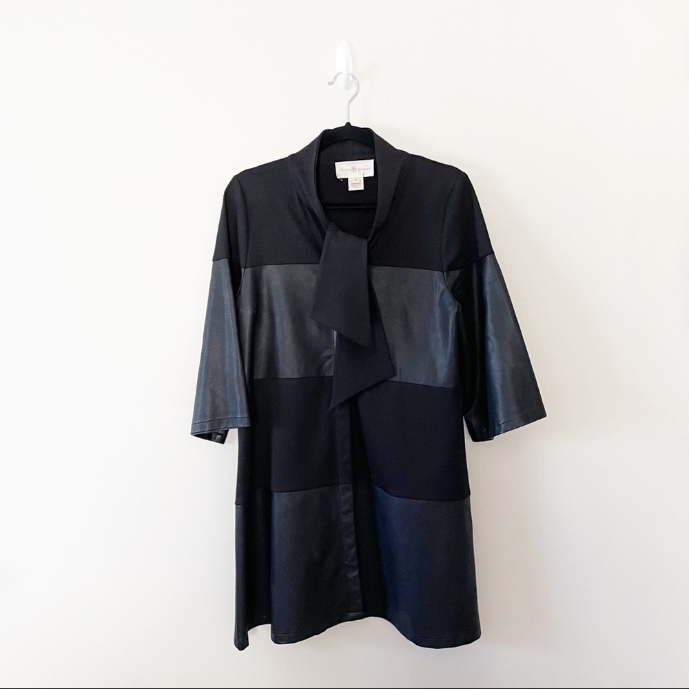 Julie Brown Faux Leather Ponte Jacket